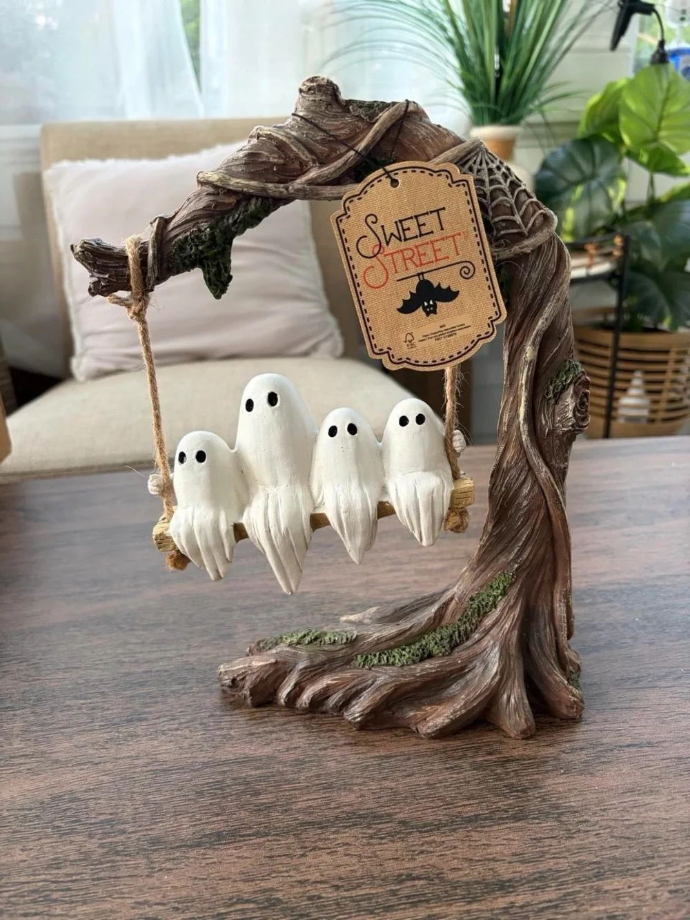 Halloween Ghost Swing Home Wall Decor - White